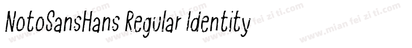 NotoSansHans Regular Identity H字体转换